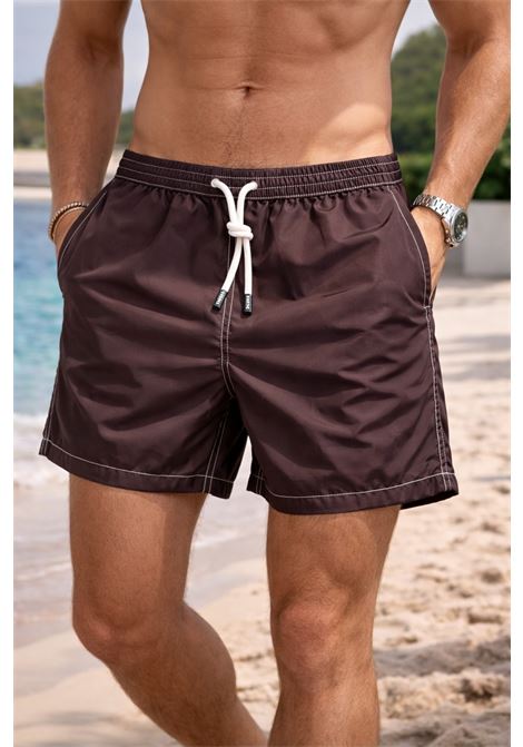 Barba Napoli dark blue short swim shorts with white drawstring and back pocket BARBA |  | 00013 536120099 99